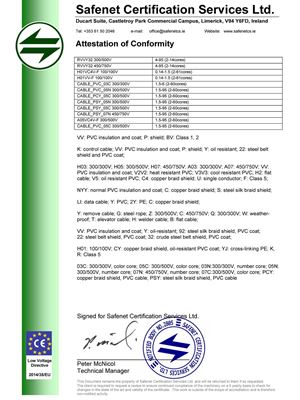 CE 证书2547230421 - 翔宜电子PVC Insulated PVC Sheathed Cable LVD.pdf-img-3-0