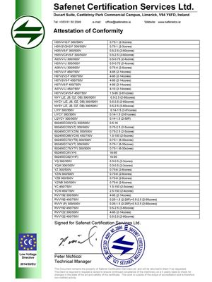 CE 证书2547230421 - 翔宜电子PVC Insulated PVC Sheathed Cable LVD.pdf-img-2-0